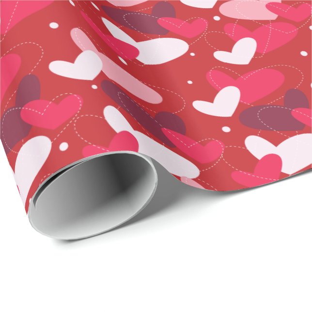 Valentines Day GIFT WRAP Geschenkpapier (Rolleneckpunkt)