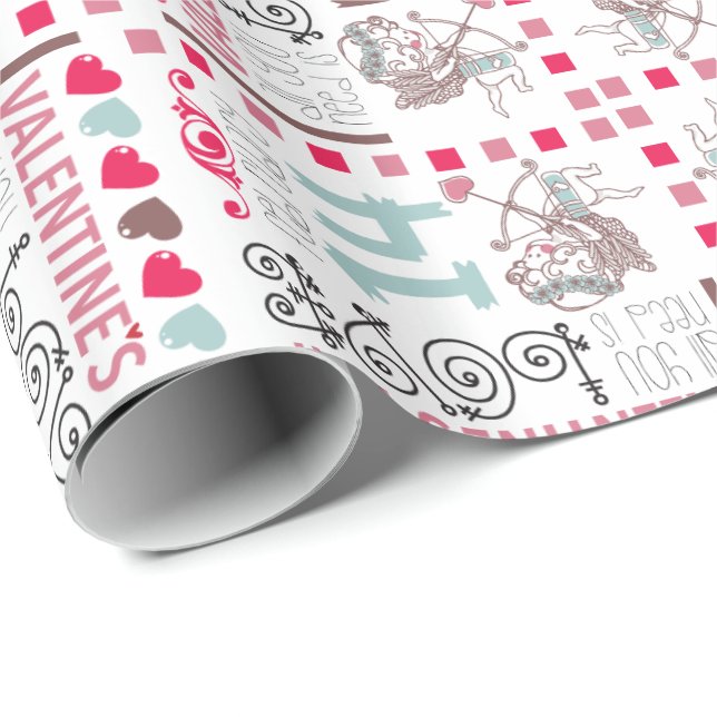 Valentines Day GIFT WRAP Geschenkpapier (Rolleneckpunkt)