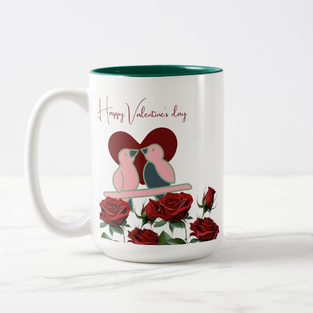 Valentine's Day Gift Zweifarbige Tasse (Links)