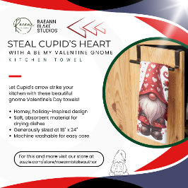 Valentine's Day Gnome Kitchen Handtücher