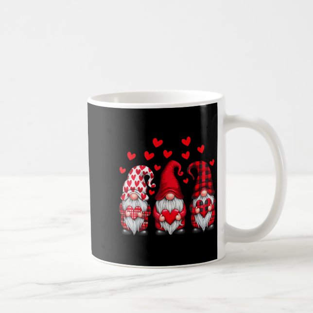 Valentines Day Gnomes Cute Red Hearts Love Gnome W Kaffeetasse (Rechts)