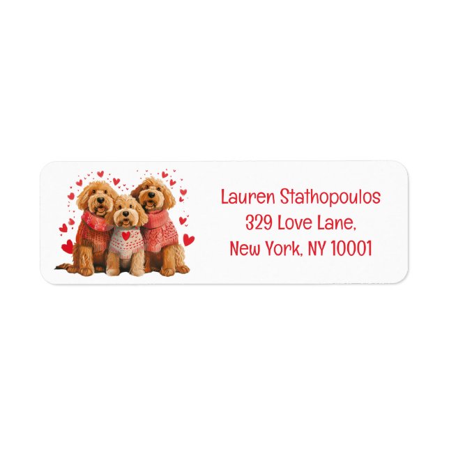 Valentines Day Goldendoodle Dogs (Vorne)