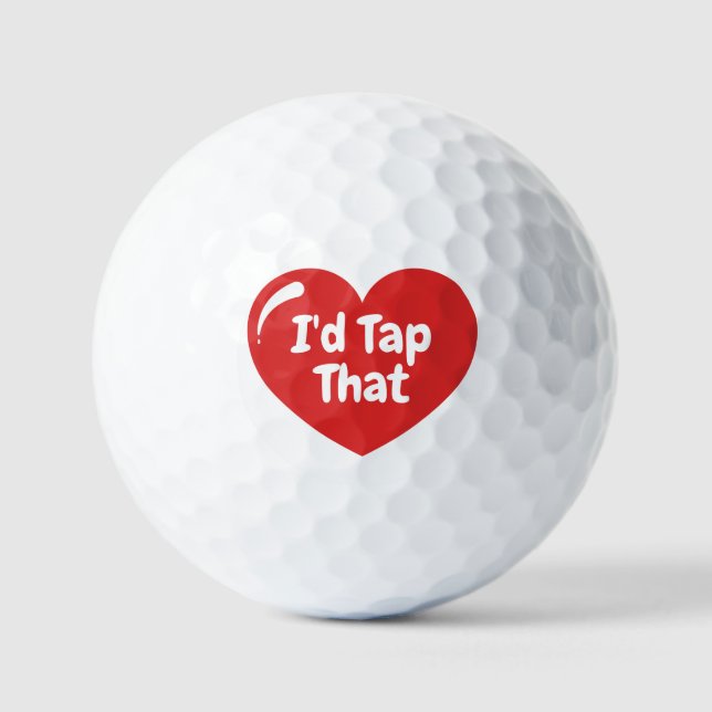 Valentines Day Golf Golfer For Him Men Husband Boy Golfball (Vorderseite)