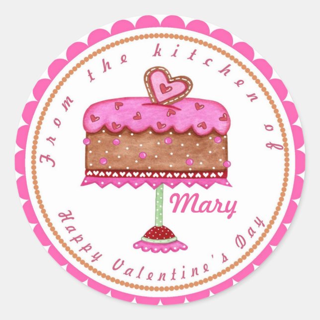 Valentine's Day Goodie Bag Baking Stickers (Vorderseite)