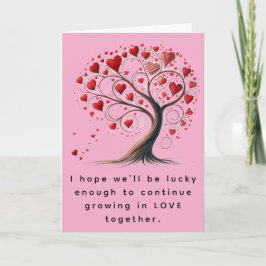 Valentine's Day Grow Together Heart Tree Feiertagskarte