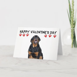 Valentine's Day Grumpy Rottweiler Card Feiertagskarte