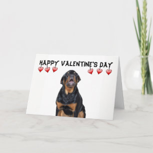 Valentine's Day Grumpy Rottweiler Card Feiertagskarte