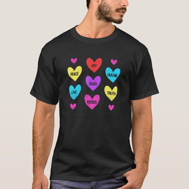 Valentine's Day Heart Candy  Matching Couples Love T-Shirt (Vorderseite)
