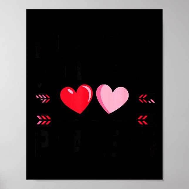Valentines Day Heart Family Gamer Gaming New Paren Poster (Vorne)