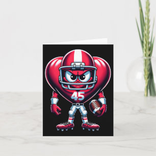 Valentine's Day Heart Footll Team Player Sports Hu Karte