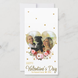 Valentine's Day Heart Foto Gold Glitzer Herz
