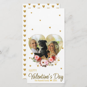 Valentine's Day Heart Foto Gold Glitzer Herz