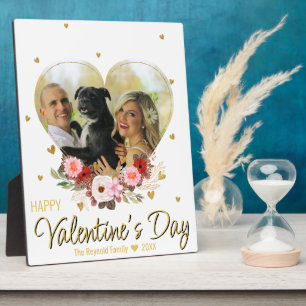 Valentine's Day Heart Gold Foto Glitzer Herz Fotoplatte