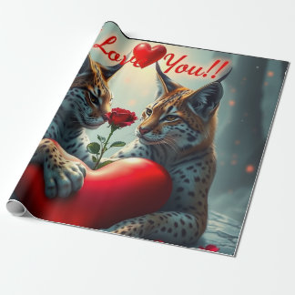 Valentine's Day Heart Hug - lynx Geschenkpapier