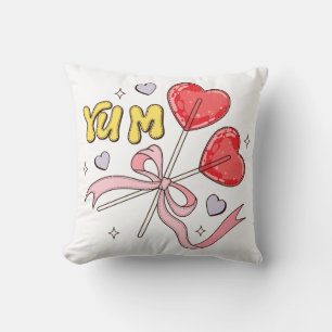 Valentine's Day Heart Lollipop Kissen