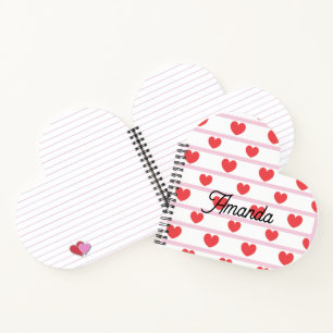 Valentine's Day Heart Spiral Notebook Notizbuch
