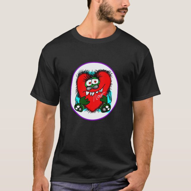 Valentine's Day hearts monster  9 T-Shirt (Vorderseite)