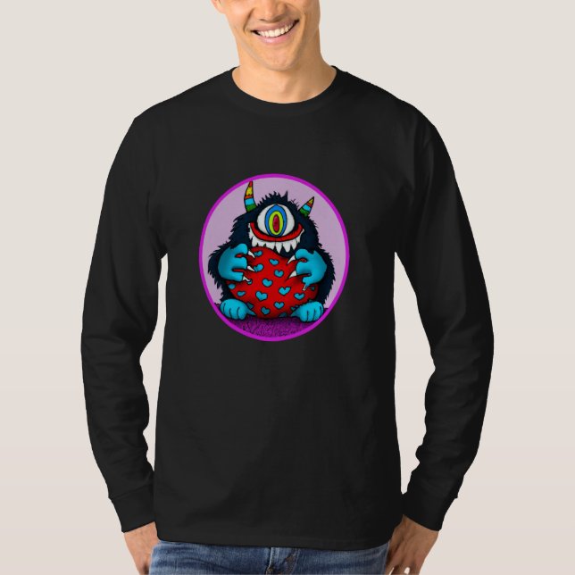 Valentine's Day hearts monster T-Shirt (Vorderseite)