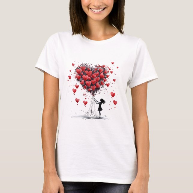 Valentines Day Hearts T-Shirt (Vorderseite)