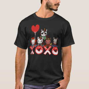 Valentine's day Horror Movies Unicorn XOXO Valenti T-Shirt