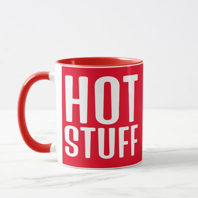 VALENTINE'S DAY HOT STUFF FUNNY KAFFEE TASSE (Links)