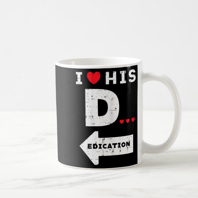 Valentines Day I Love His Dedication Matching Coup Kaffeetasse (Rechts)