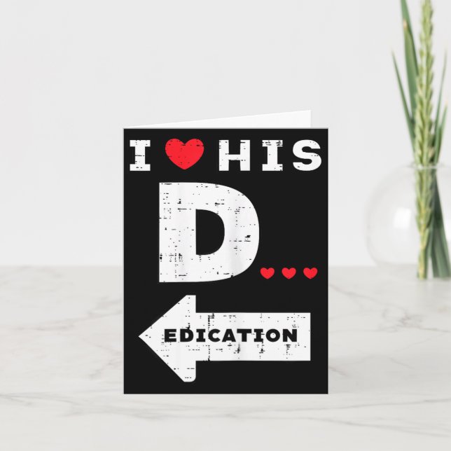 Valentines Day I Love His Dedication Matching Coup Karte (Vorderseite)