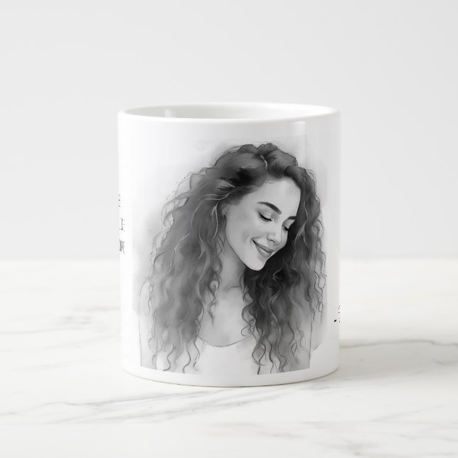 Valentine's Day, I love You because you make me  Jumbo-Tasse (Vorderseite)