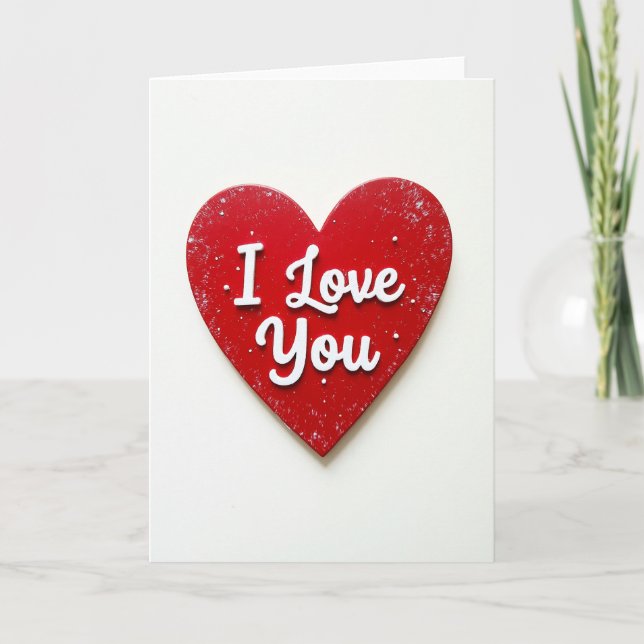 Valentines Day I Love You Card Karte (Vorderseite)