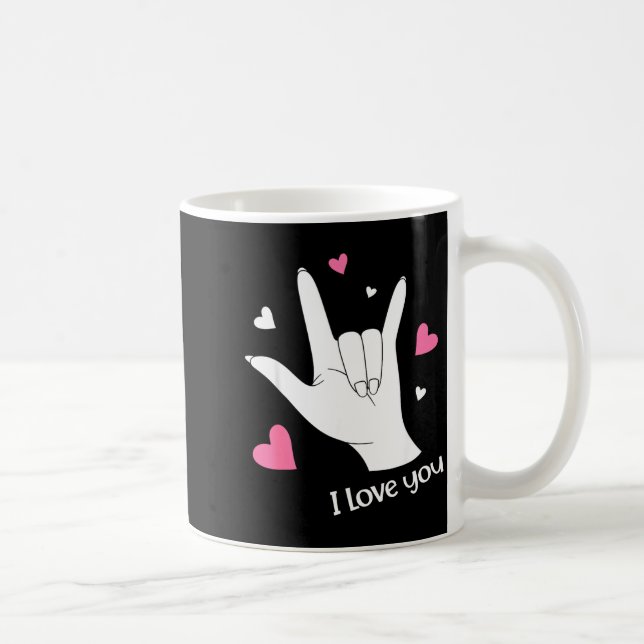 Valentines Day I Love You Hand Sign Language Asl H Kaffeetasse (Rechts)