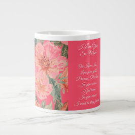 Valentines Day, I Love You So Much, Love Poem, Jumbo-Tasse