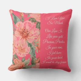 Valentines Day, I Love You So Much, Love Poem Kissen