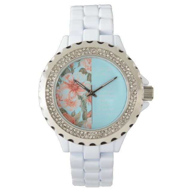 Valentines Day, I Love You So Much, Love Poem Watc Armbanduhr (Vorderseite)