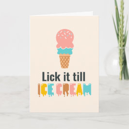Valentine's Day Ice Cream Joke Funny Feiertagskarte