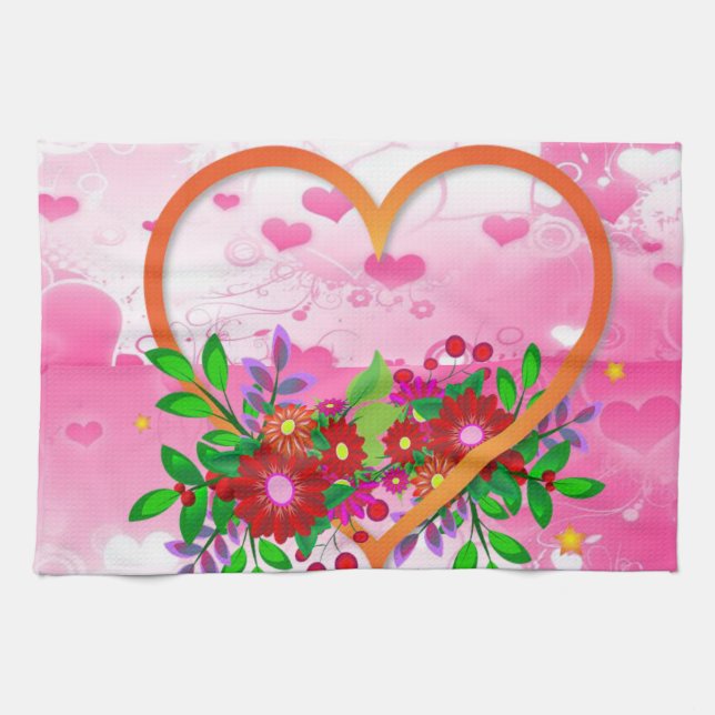 Valentine's Day Kitchen Handtuch (Horizontal)
