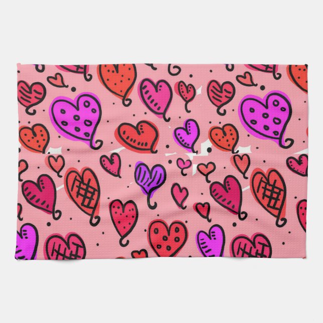 Valentine's Day Kitchen Handtuch (Horizontal)