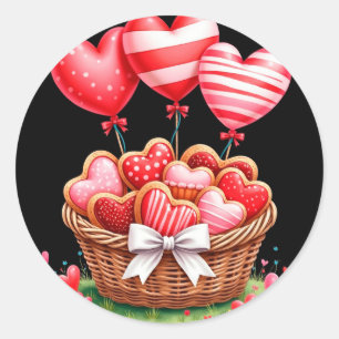 Valentine's Day Liebe & Hearts Collection ❤️ Runder Aufkleber