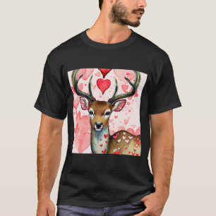 Valentine's Day Liebe Herz Niedliche Hirschfreundi T-Shirt