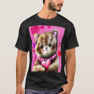 Valentine's Day Liebe Herzstück Katze Teddy Girlfr T-Shirt