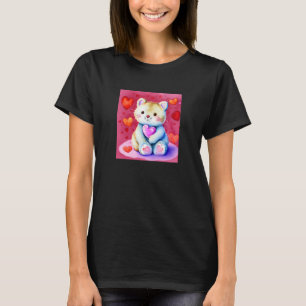 Valentine's Day Liebe Herzstück Katze Teddy Girlfr T-Shirt