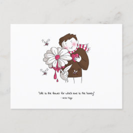 Valentine's Day - Life is the flower Postkarte