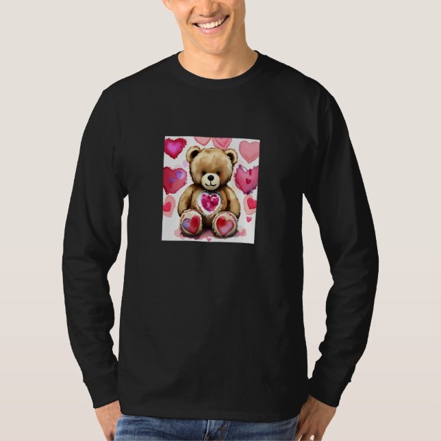 Valentine's Day Love Heart Bear Teddy Girlfriend F T-Shirt (Vorderseite)