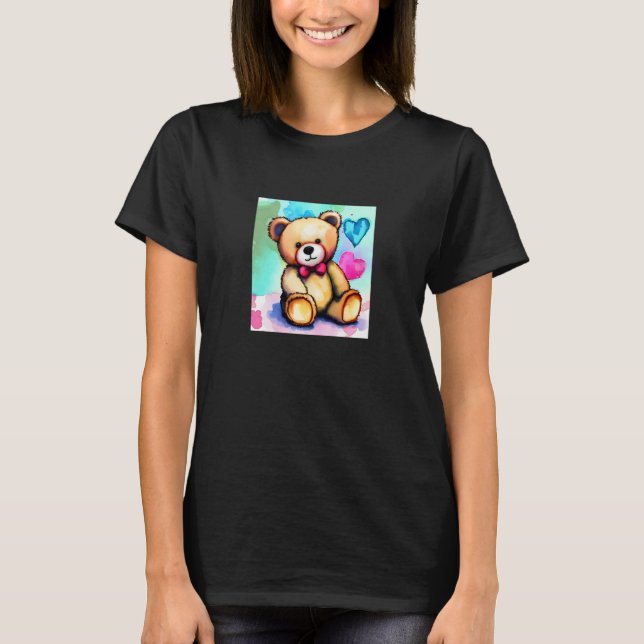 Valentine's Day Love Heart Bear Teddy Girlfriend F T-Shirt (Vorderseite)