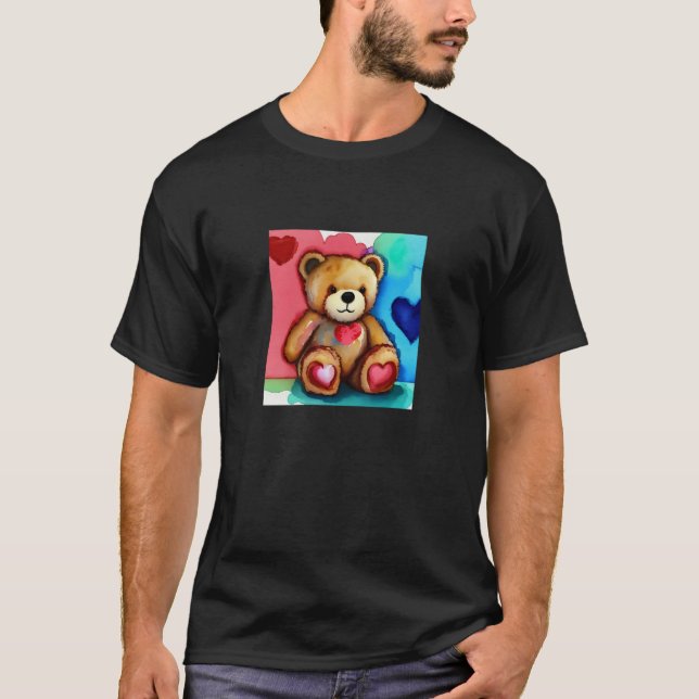 Valentine's Day Love Heart Bear Teddy Girlfriend F T-Shirt (Vorderseite)