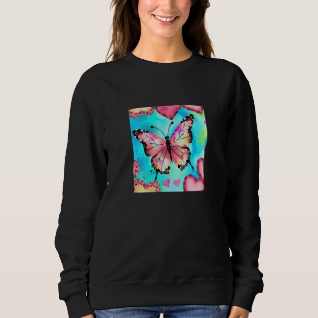 Valentine's Day Love Heart Butterfly Girlfriend Fi Sweatshirt (Vorderseite)