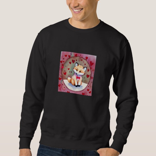 Valentine's Day Love Heart Fox Teddy Girlfriend Fi Sweatshirt (Vorderseite)