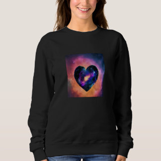 Valentine's Day Love Heart Galaxy Girlfriend Fianc Sweatshirt