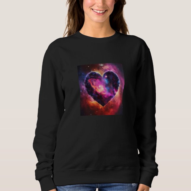 Valentine's Day Love Heart Galaxy Girlfriend Fianc Sweatshirt (Vorderseite)