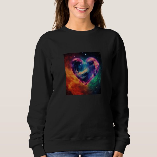 Valentine's Day Love Heart Galaxy Girlfriend Fianc Sweatshirt (Vorderseite)