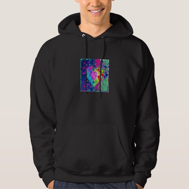 Valentine's Day Love Heart Girlfriend Fiancée Wife Hoodie (Vorderseite)